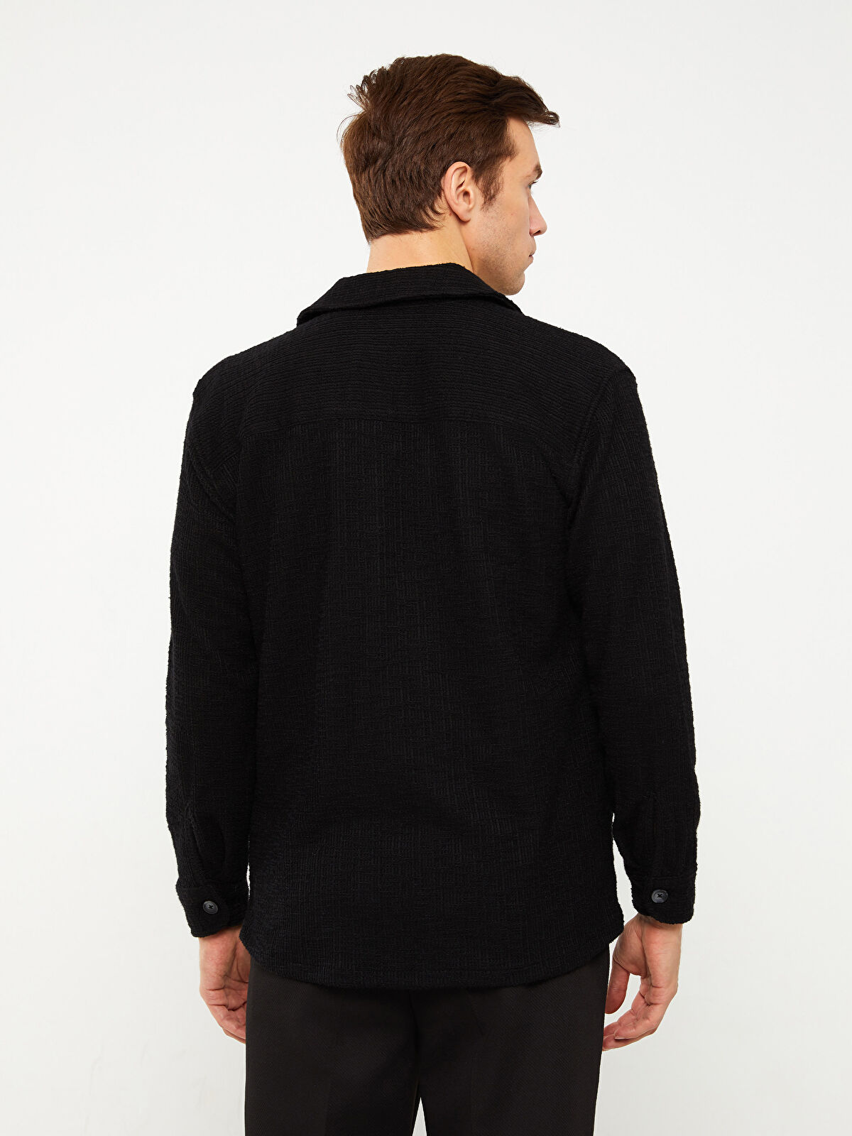 Regular Fit Long Sleeve Men's Shirt Jacket -S32221Z8-CVL