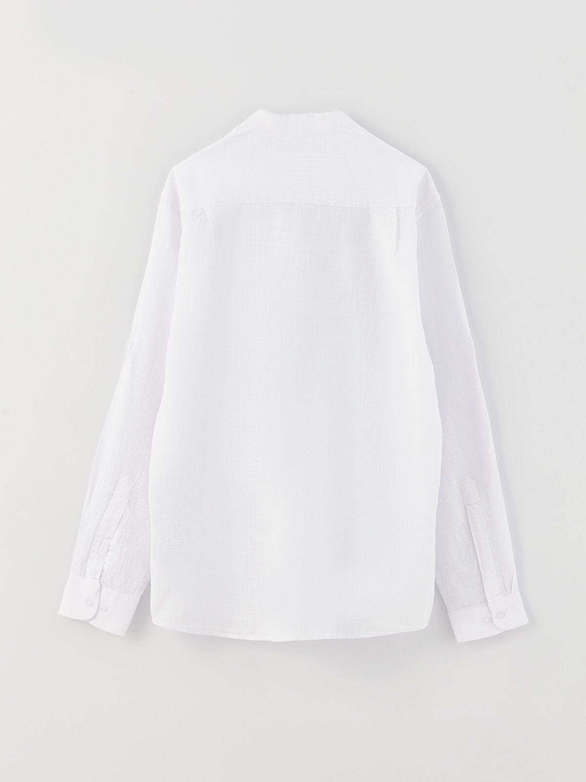 Regular Fit Long Sleeve Linen-Blend Men's Shirt -S33975Z8-Q6K ...