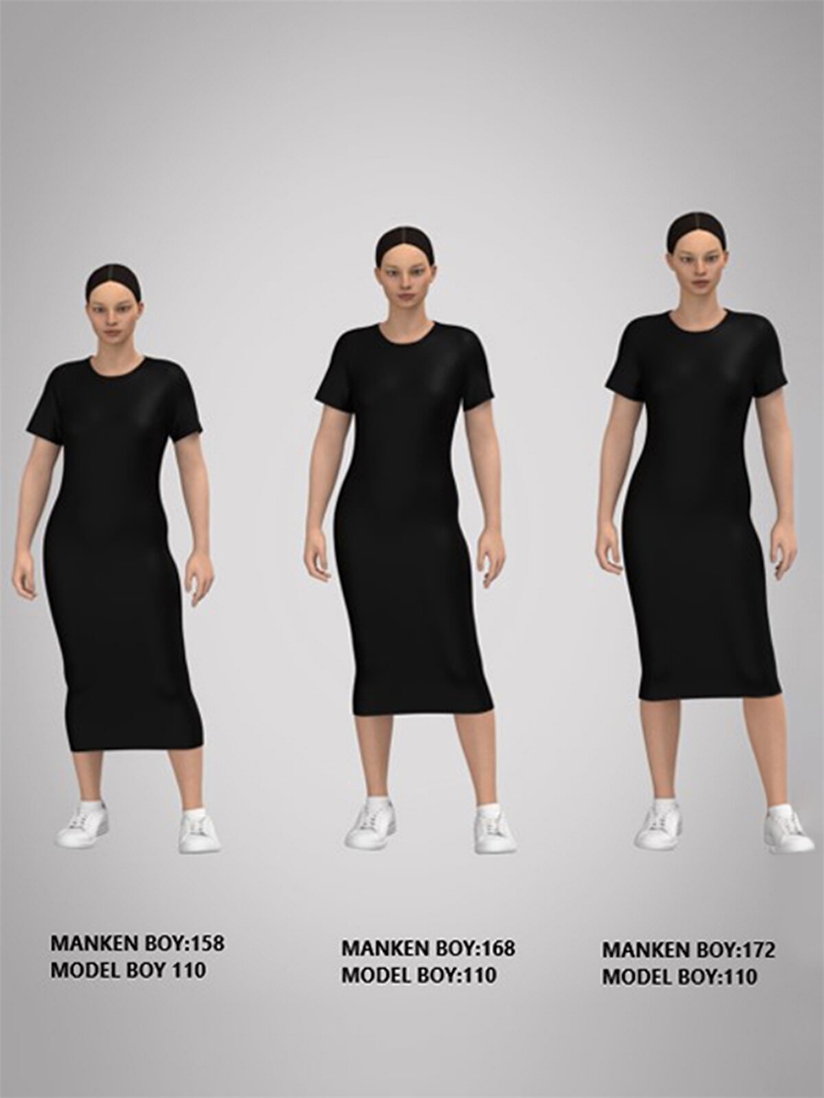 LC Sleeve -S37040Z8-LGS Waikiki S37040Z8-LGS Crew Neck - Women\'s Short Striped - Bodycon Dress