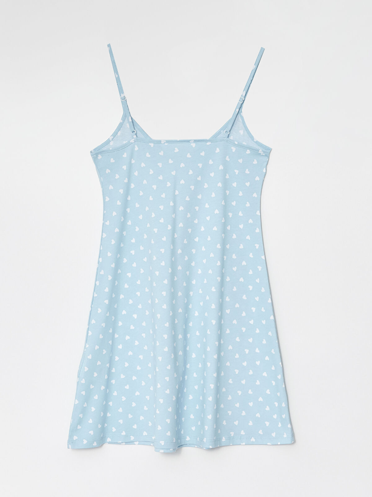 V-Neck Patterned Strap Cotton Women's Nightgown -S39757Z8-LQK -  S39757Z8-LQK - LC Waikiki