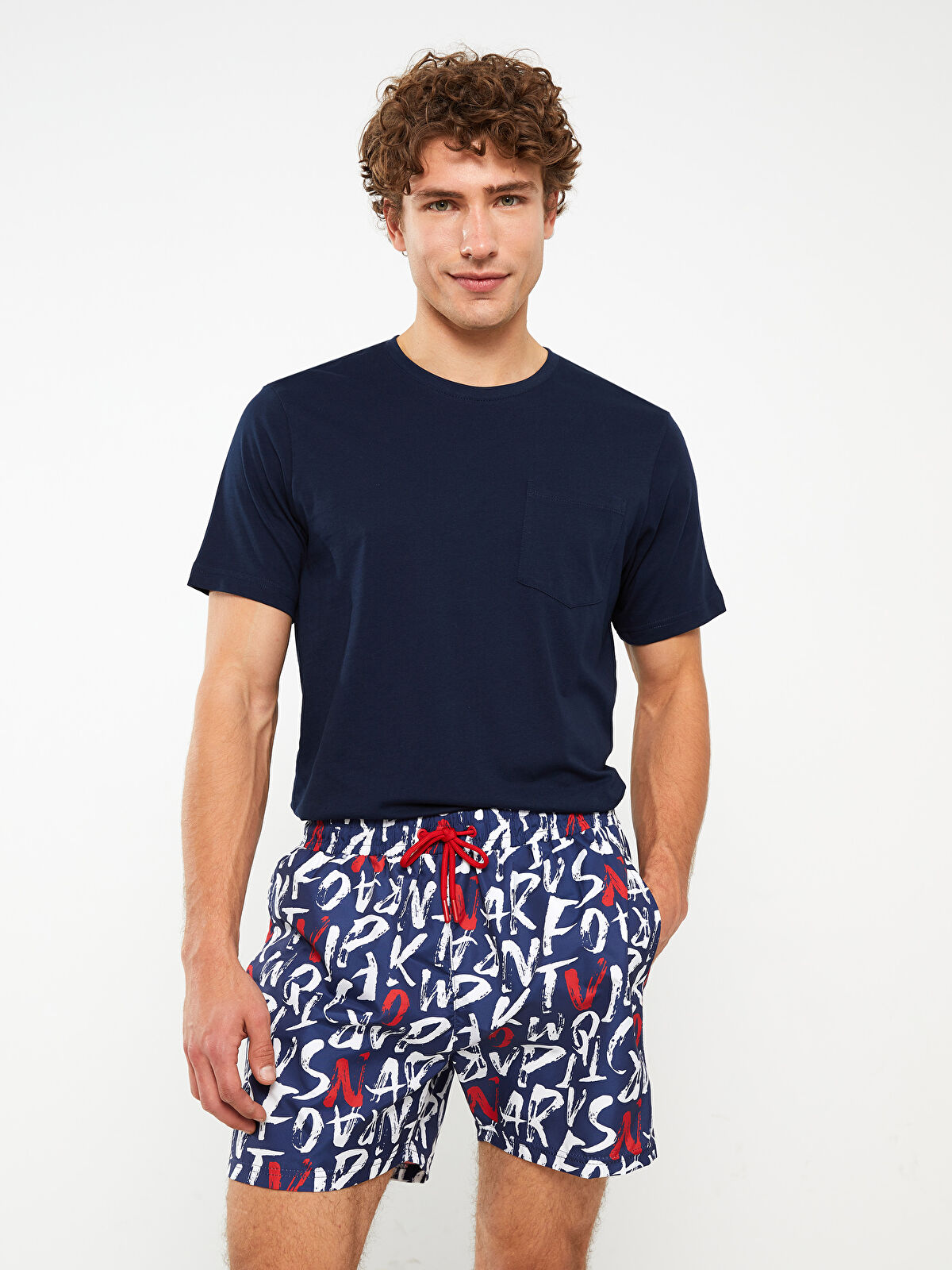 LC WAIKIKI Short Patterned Men's Swimming Shorts -S3AC10Z8
