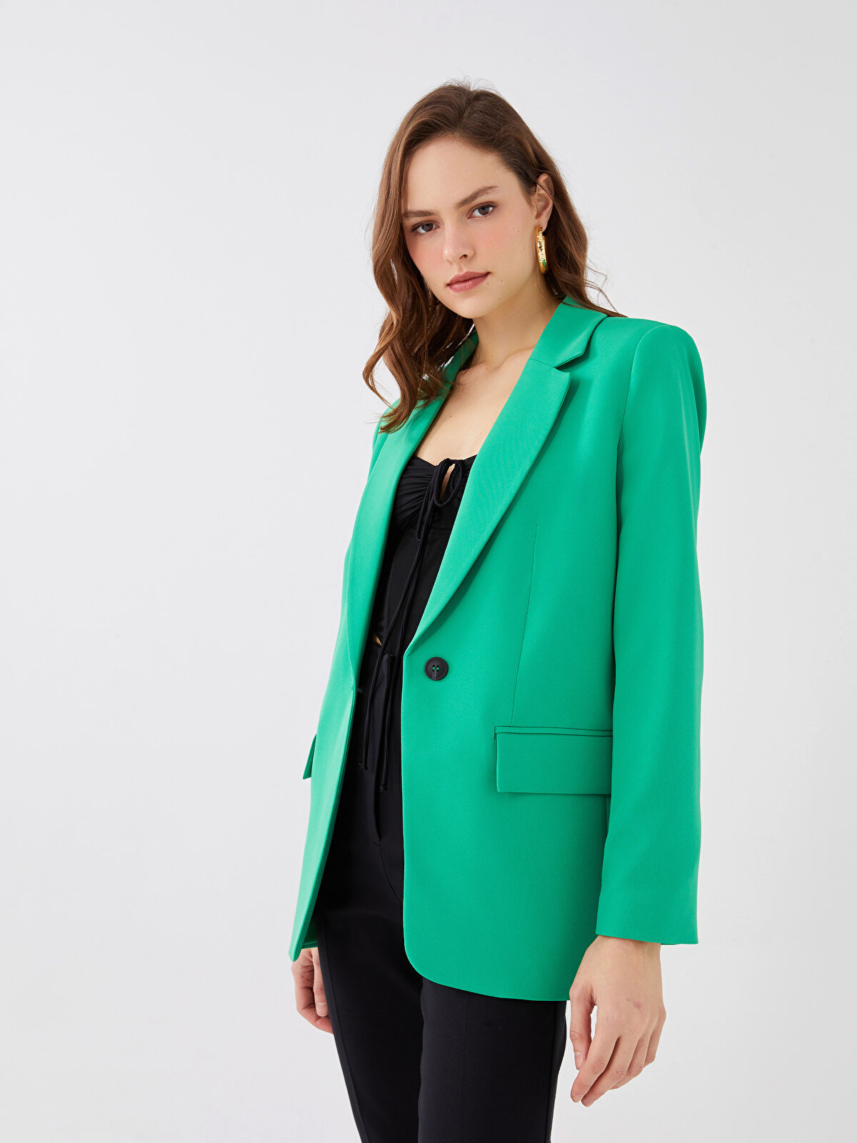 Regular Long Sleeve Women's Blazer Jacket -S3DH10Z8-GKJ