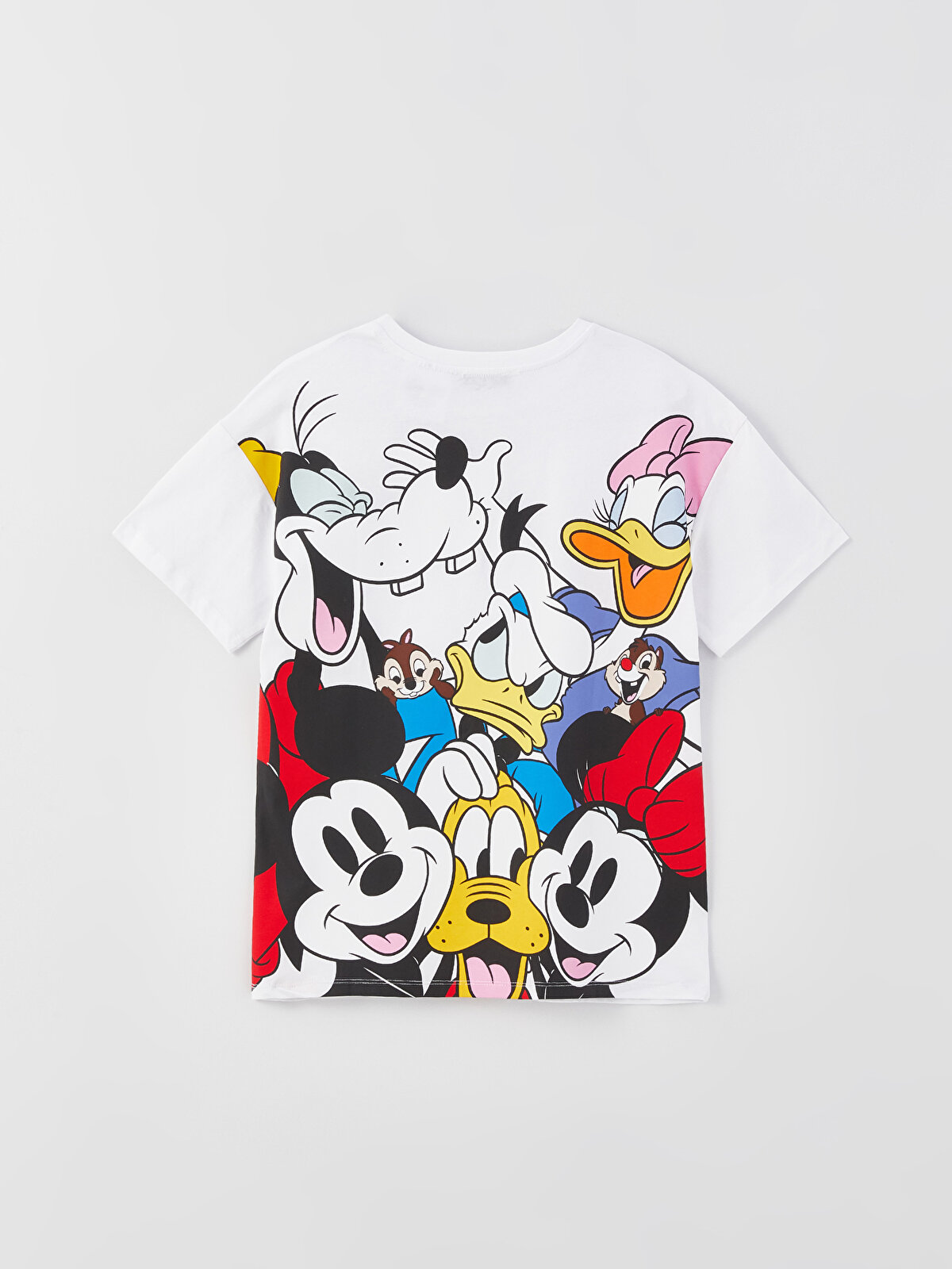 Crew Neck Mickey Mouse Printed Short Sleeve Women's T-shirt 