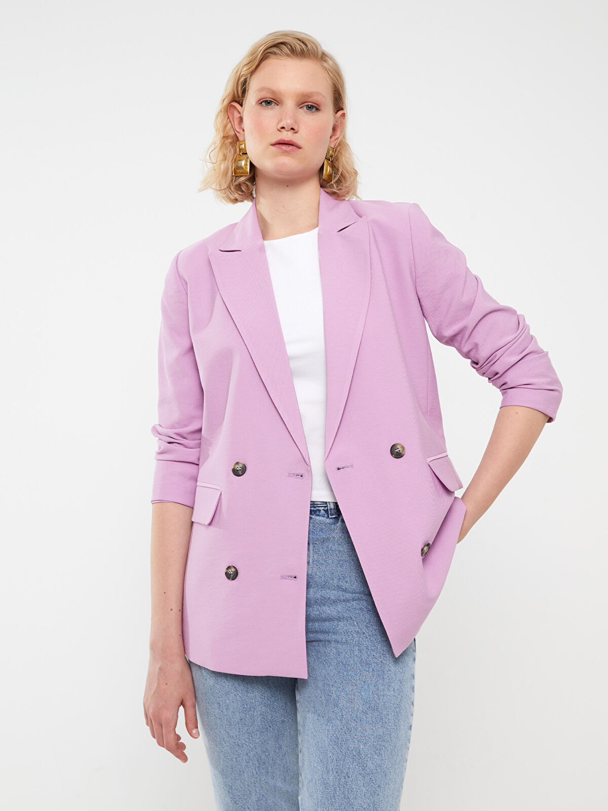 ジャケット AMI PARIS Light pink wool oversize blazer Ami Paris Light Pink Wool Oversize Blazer – LOZURI®