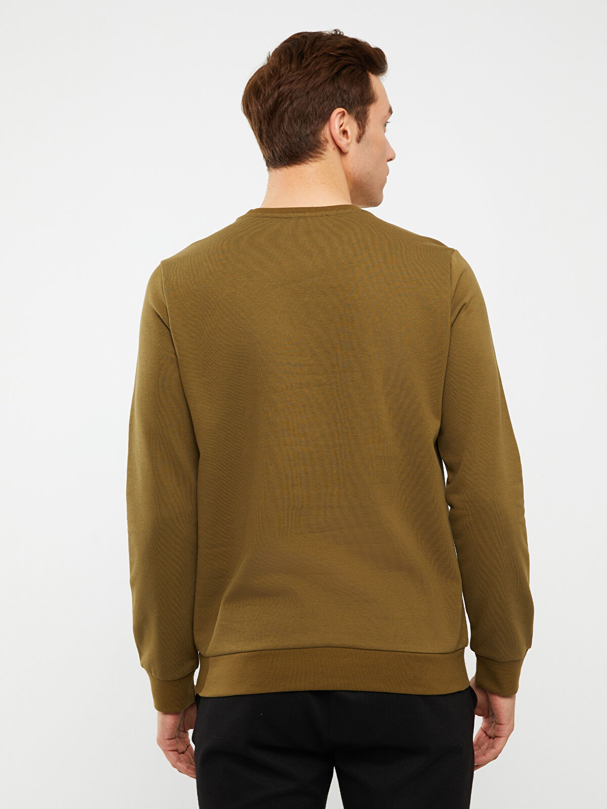 Khaki crew on sale neck sweatshirt