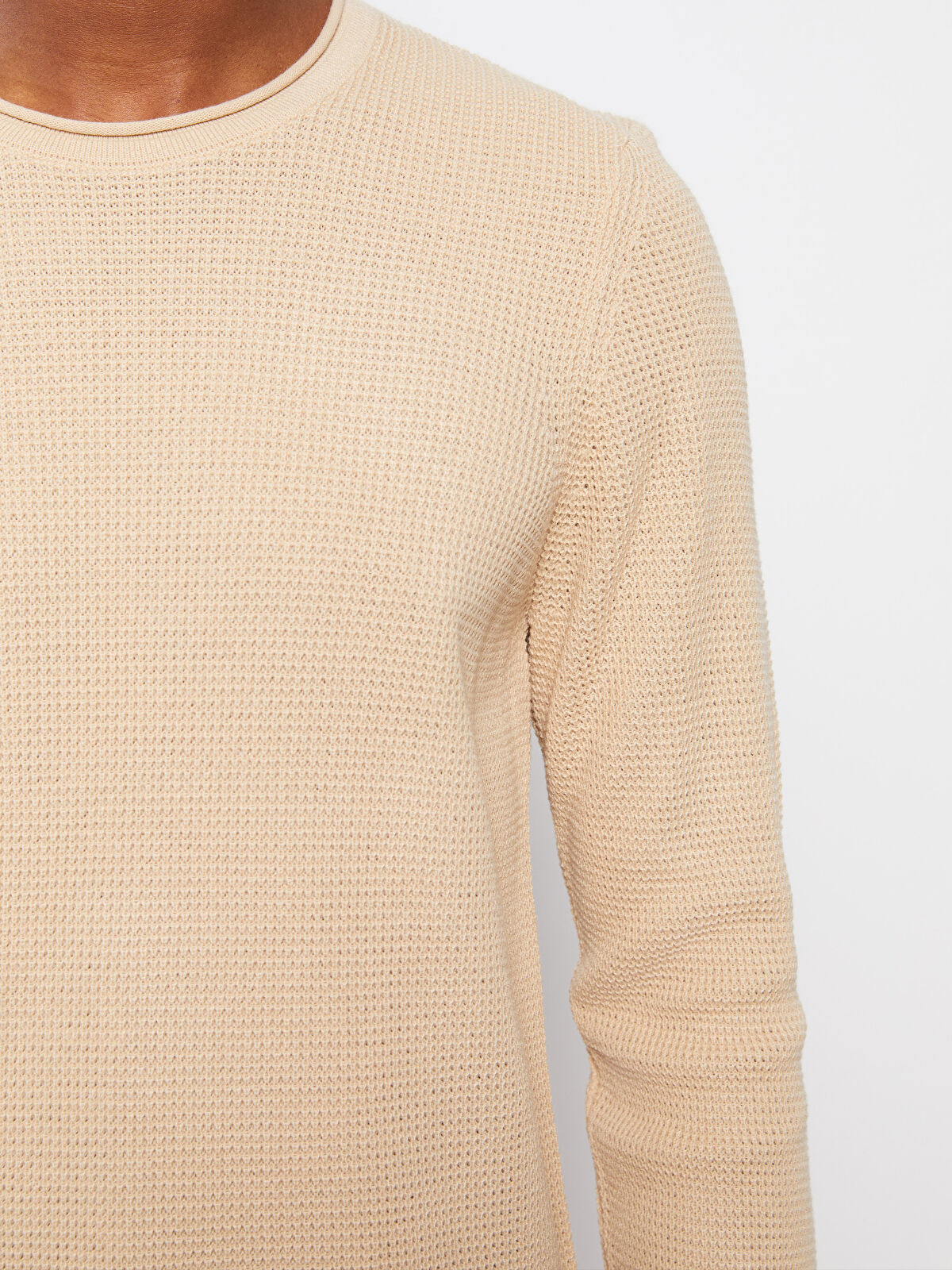 Crew Neck Long Sleeve Men's Tricot Sweater -W31814Z8-F10 - W31814Z8-F10 -  LC Waikiki