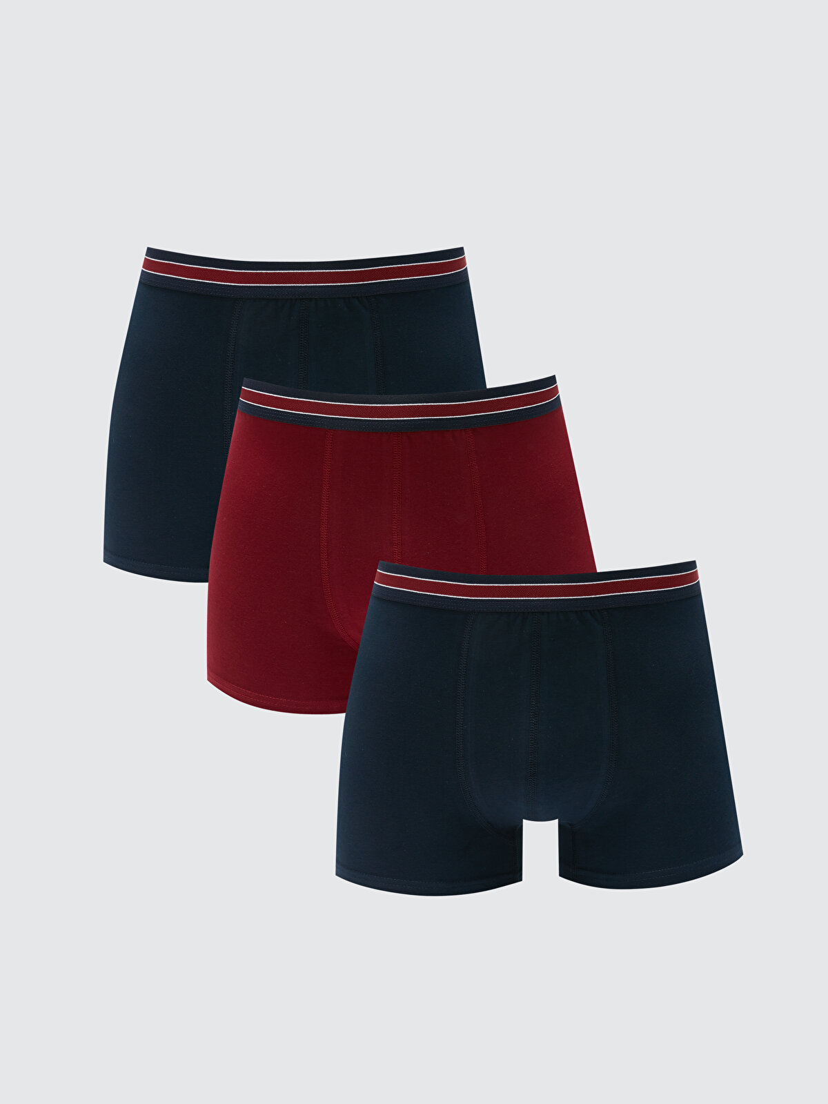 Standard Fit Elastic Fabric Men's Boxer 3-Pack -W34903Z8-HMS - W34903Z8-HMS  - LC Waikiki