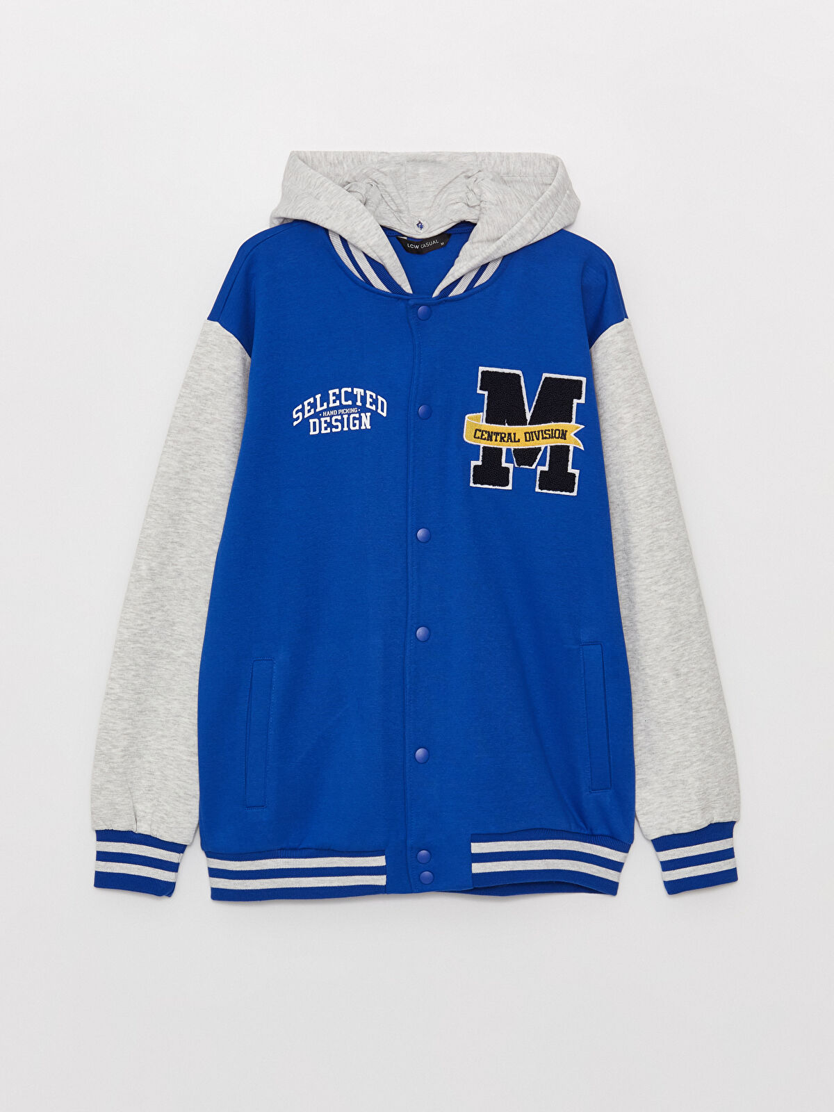 Relaxed Fit Long Sleeve Men s College Jacket W35783Z8 HSJ