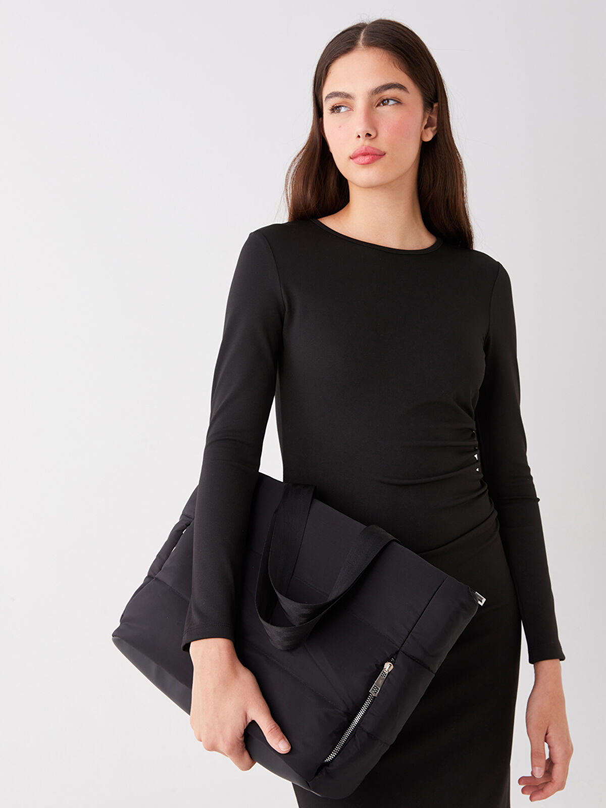 Zipper Detail Women's Shoulder and Arm Bag -W36287Z8-HUC - W36287Z8-HUC -  LC Waikiki