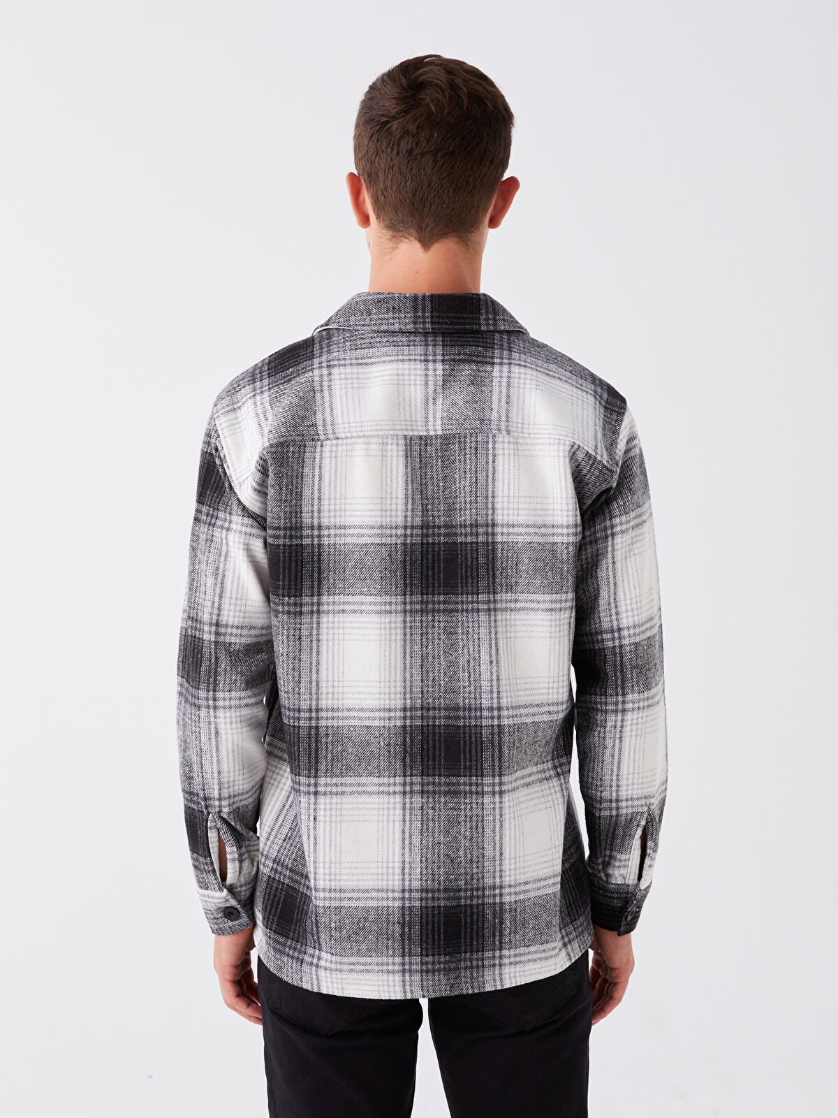 Regular Fit Long Sleeve Plaid Men's Lumberjack Shirt Jacket -W36463Z8-LKX -  W36463Z8-LKX - LC Waikiki