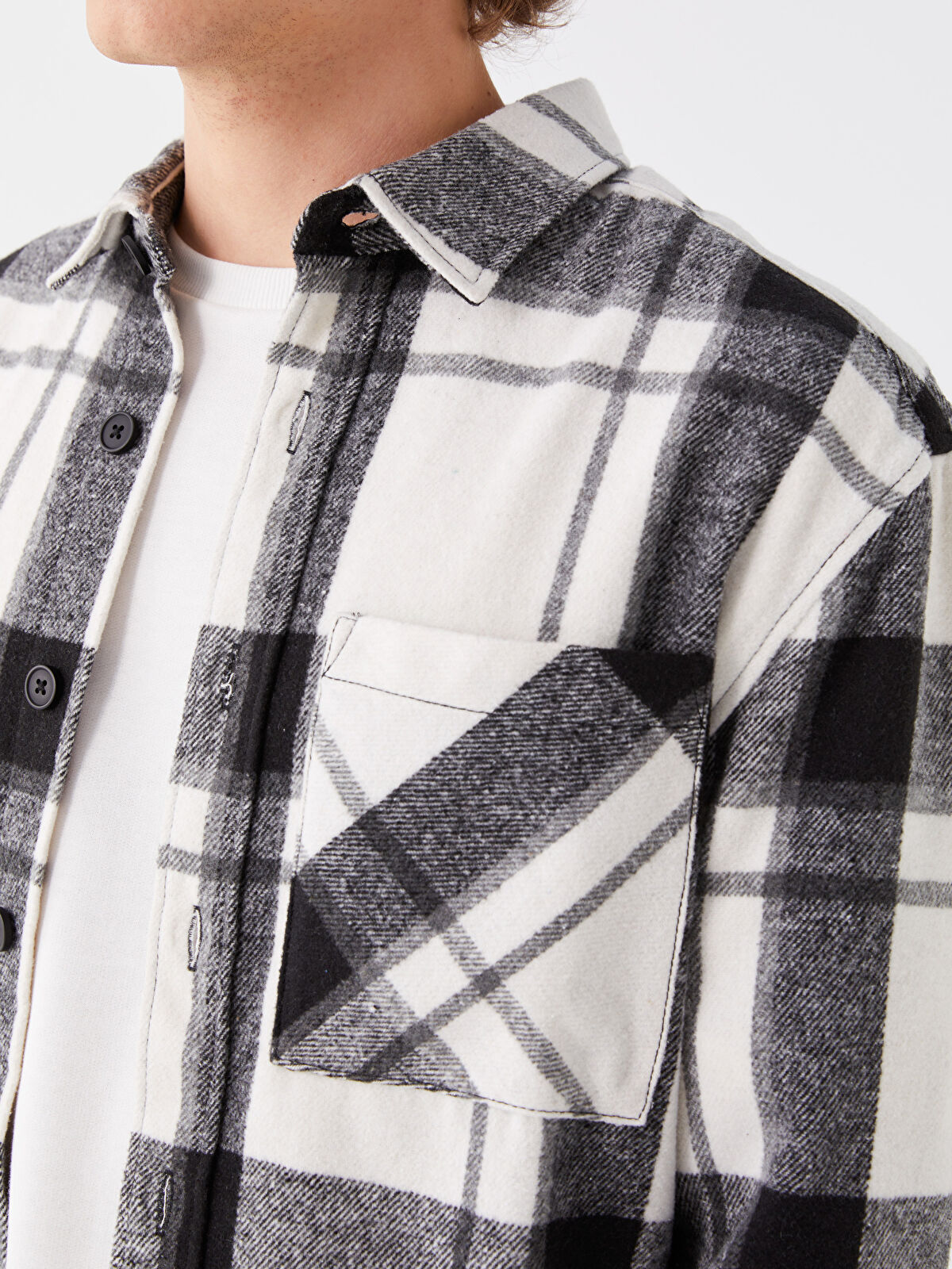 SCAPE ダブルエー　上下セットLサイズ Regular Fit Long Sleeve Plaid Men's Shirt Jacket -W36537Z8