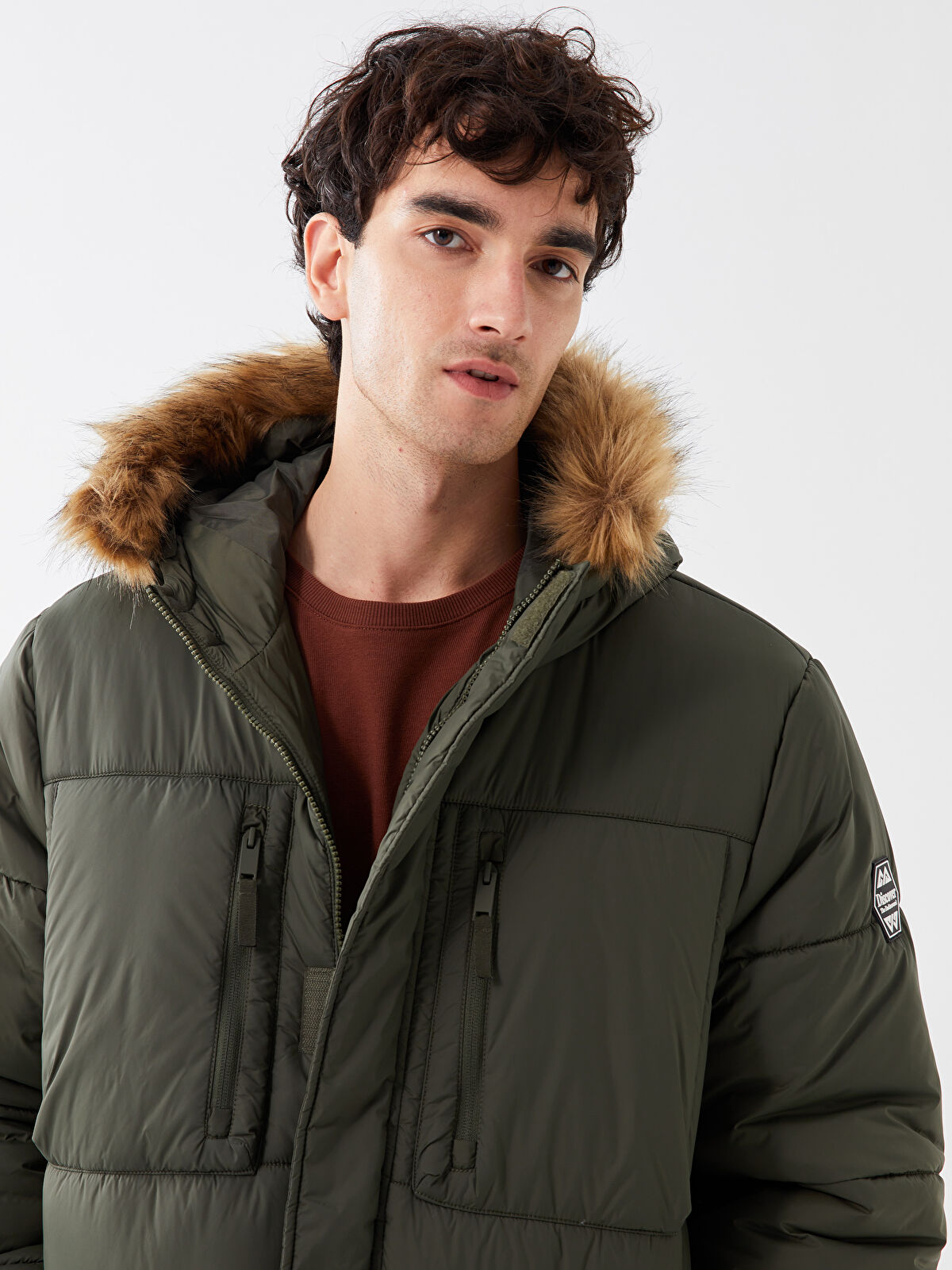 Standard Fit Hooded Men's Coat -W36615Z8-V9N - W36615Z8-V9N - LC Waikiki