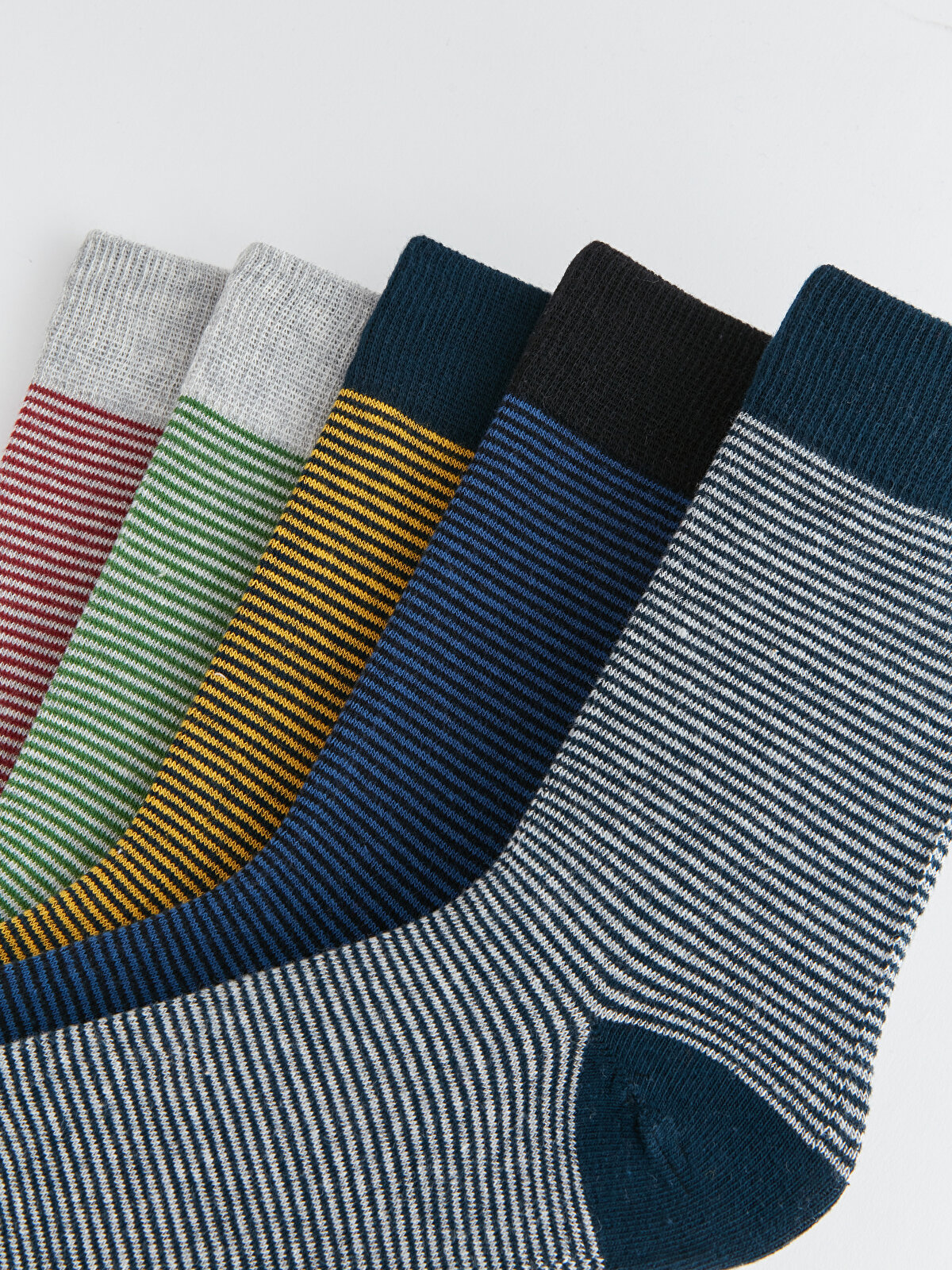 Striped Men's Socket Socks 5-Pack -W37414Z8-K00 - W37414Z8-K00 
