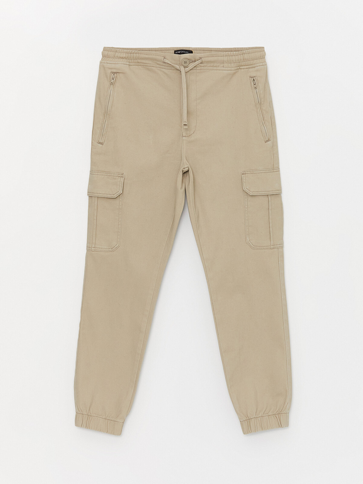 Slim Fit Gabardine Men's Cargo Trousers -W38258Z8-SHF - W38258Z8 