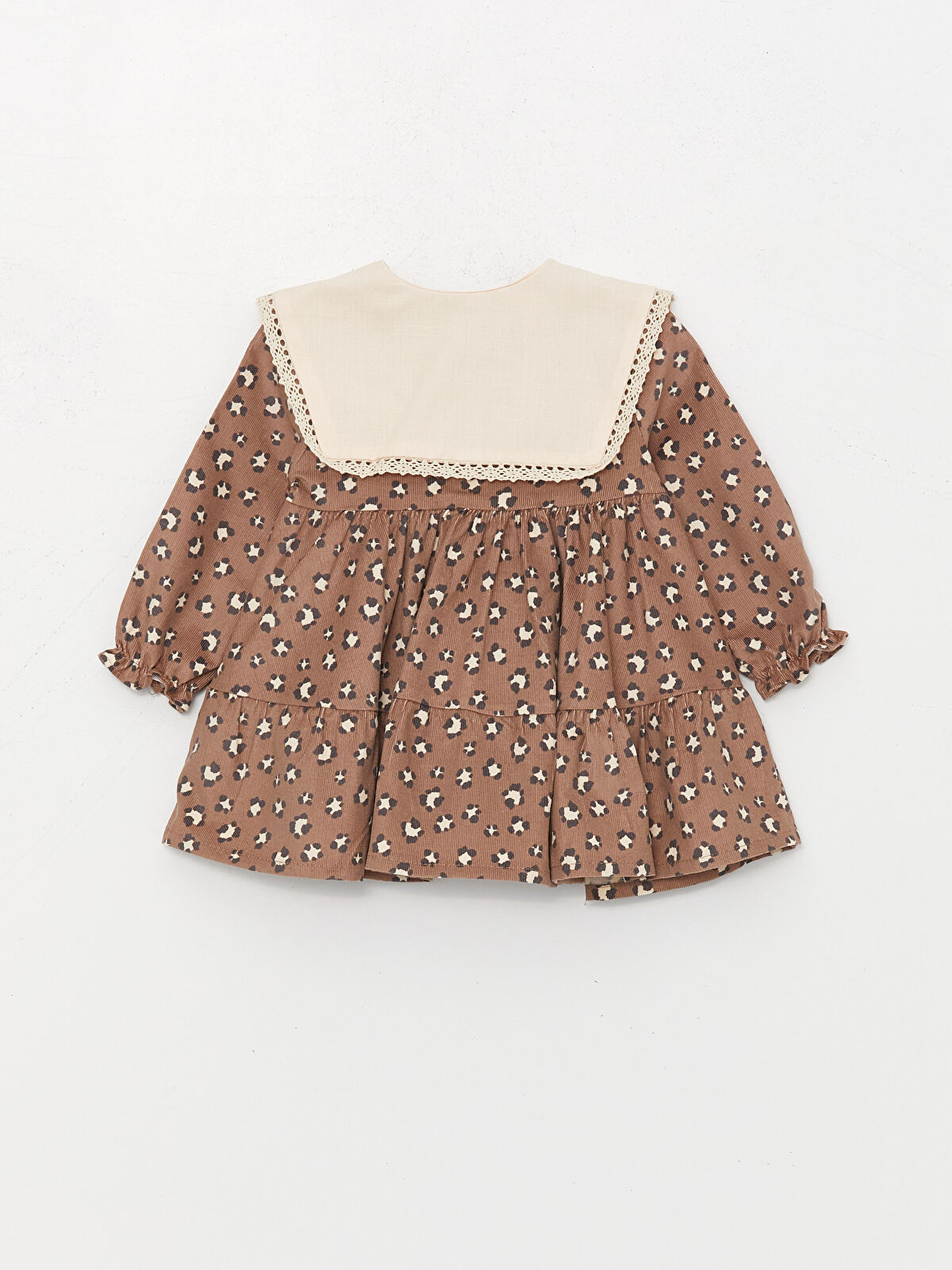 LC WAIKIKI Baby Collar Long Sleeve Patterned Velvet Baby