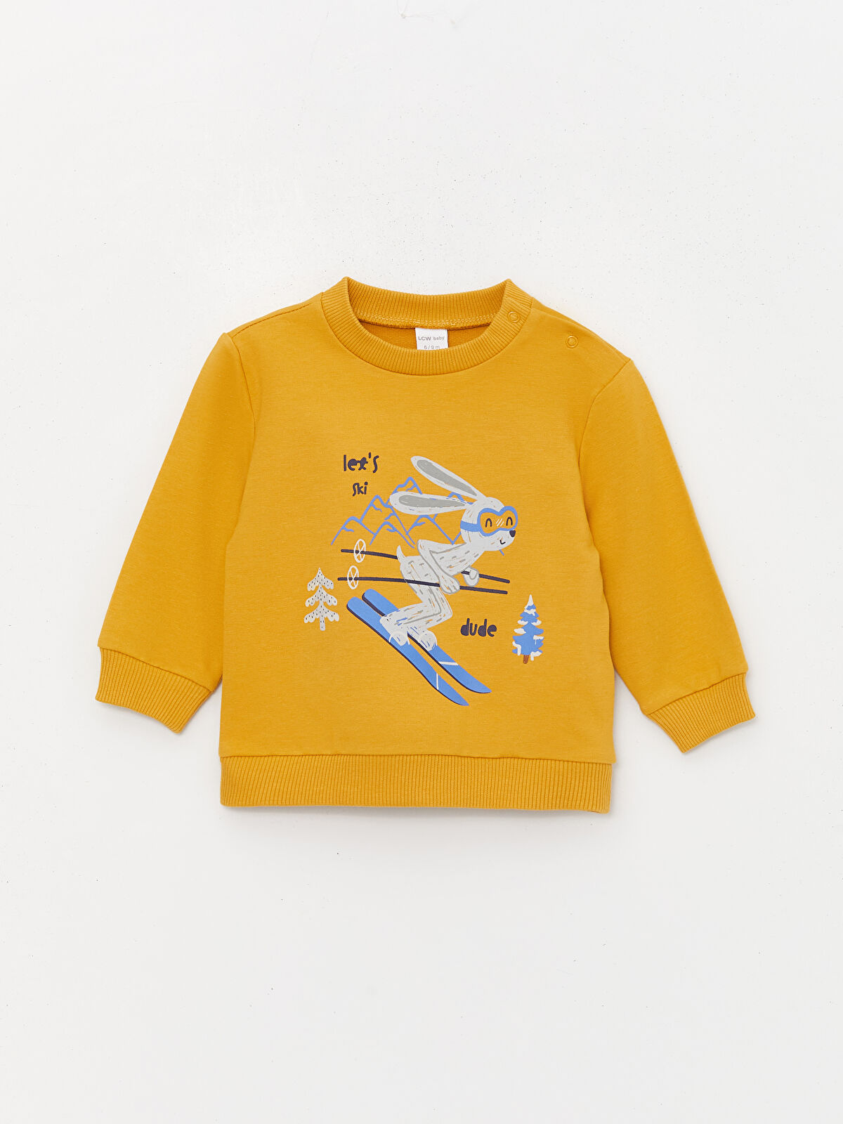 Crew Neck Long Sleeve Printed Baby Boy Sweatshirt and Sweatpants 2
