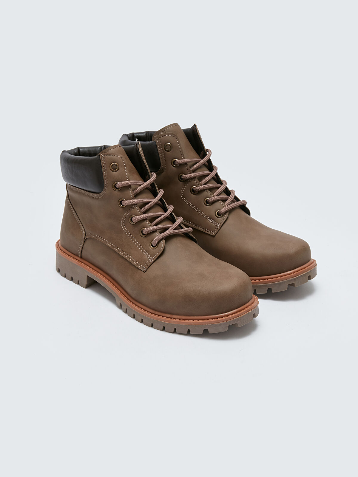 Lace-up Leather Look Men's Boots -W3CB21Z8-DU7 - W3CB21Z8-DU7 - LC Waikiki