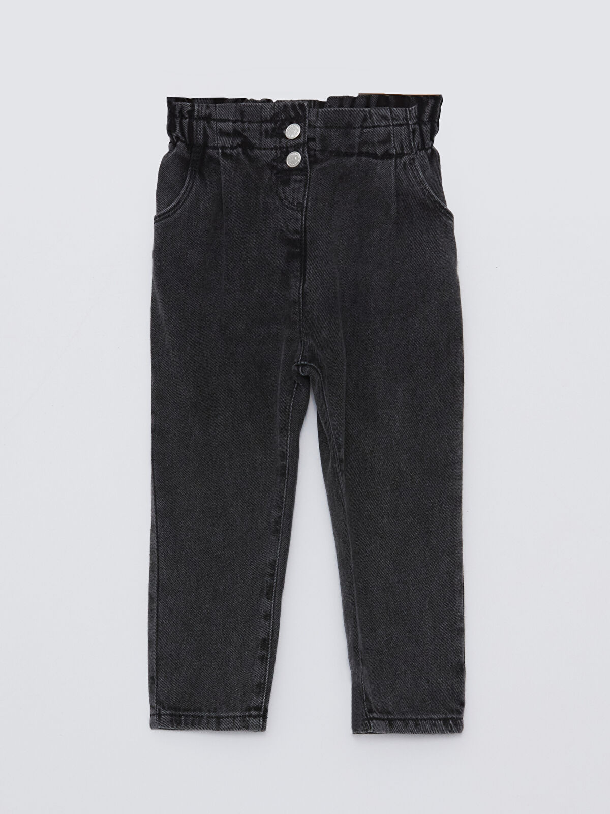 Paperbag Fit Elastic Waist Baby Girl Jean Trousers W3DN75Z1 SHN