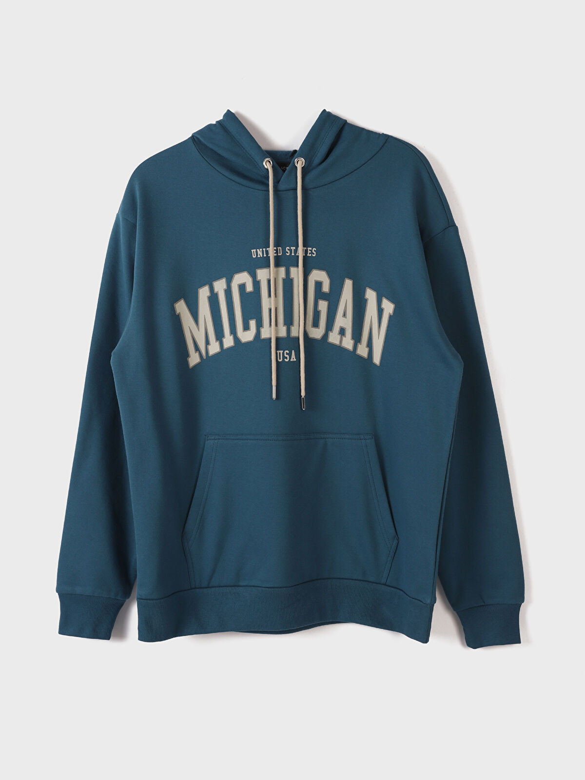 Oversize Long Sleeve Printed Men's Thick Hoodie -W3GE33Z8-LYC -  W3GE33Z8-LYC - LC Waikiki
