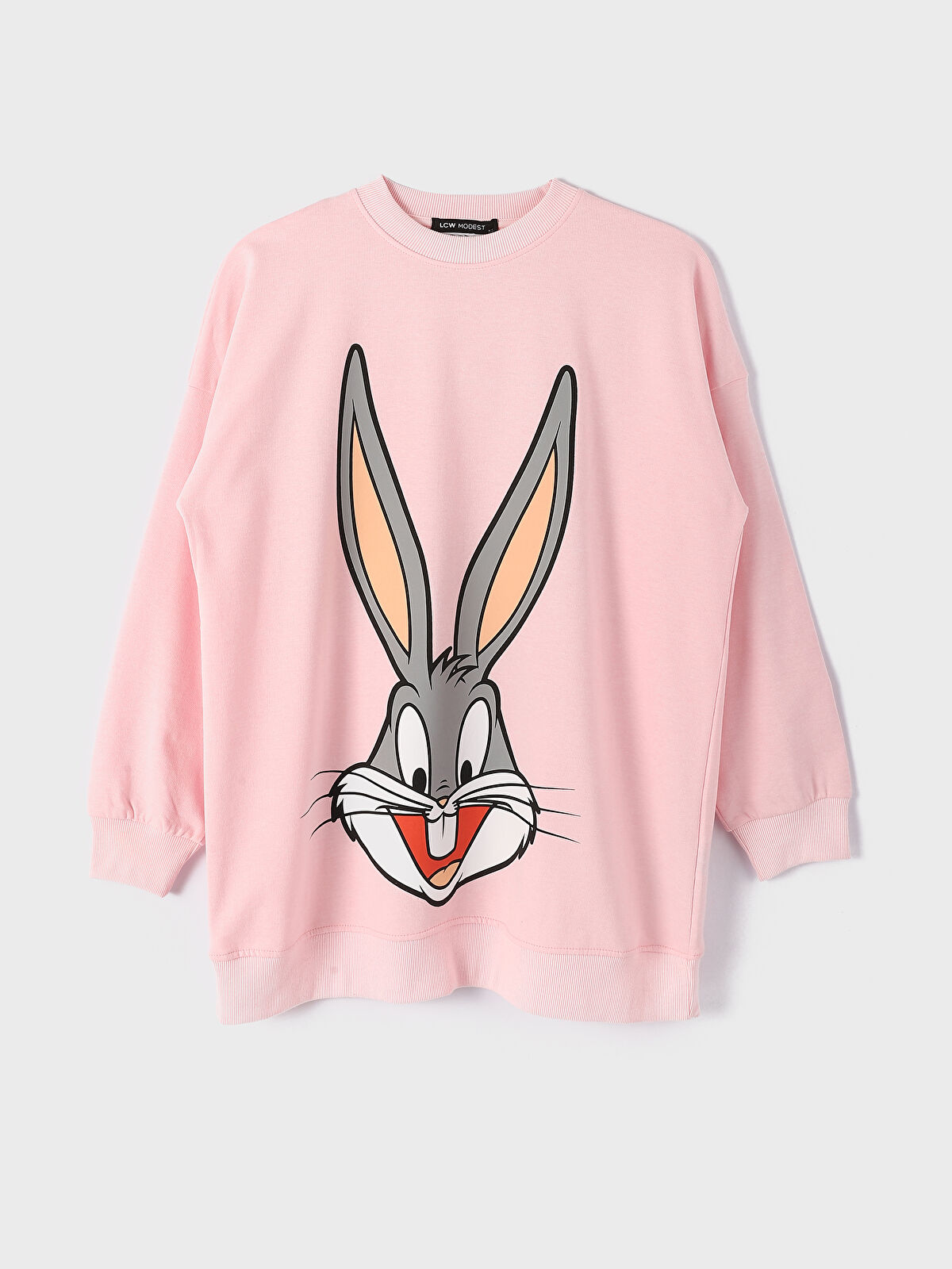 Crew Neck Bugs Bunny Printed Long Sleeve Women's Sweatshirt -W3GI23Z8-QX9 -  W3GI23Z8-QX9 - LC Waikiki