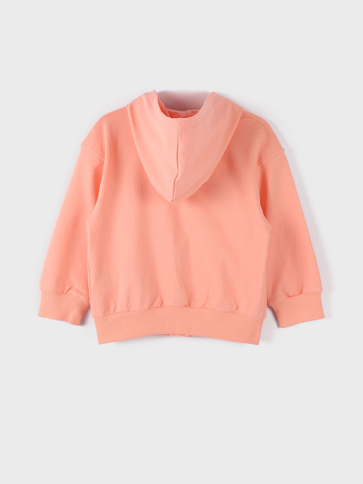 Hooded Printed Long Sleeve Girl Zippered Sweatshirt
