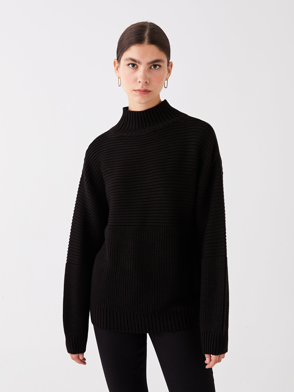 v28 Women Turtleneck 1/2 Half Sleeve Highly Stretchy Ribbed Knit Fitted  Sweater(Berry XS) at  Women's Clothing store