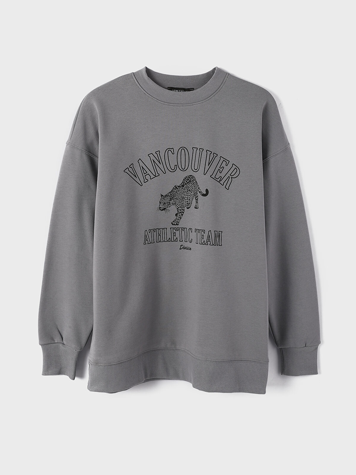Crew Neck Printed Long Sleeve Women's Sweatshirt -W3I140Z8-GSE -  W3I140Z8-GSE - LC Waikiki
