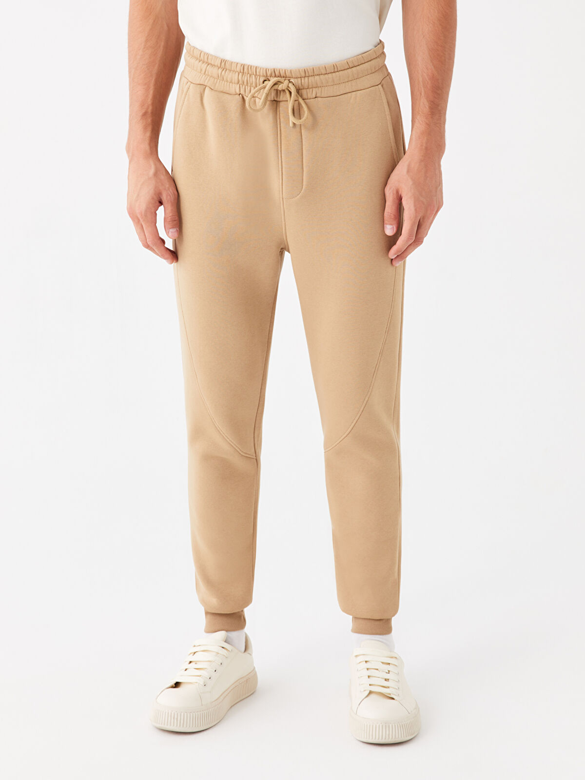 Mens best sale beige sweatpants