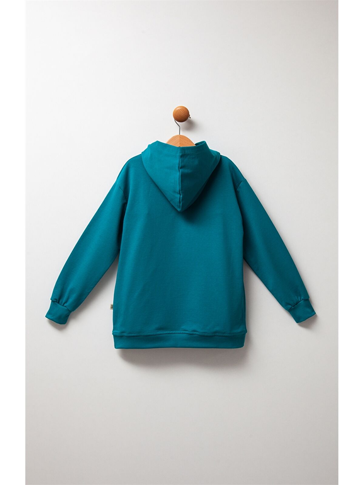Petrol Bask l Uzun Kollu Erkek ocuk Hoodie W3K058Z4 GW2 LC