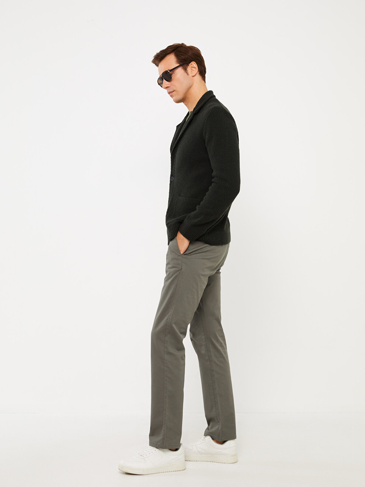 Standard Pattern Men's Chino Trousers -S40158Z8-P5X - S40158Z8-P5X - LC  Waikiki