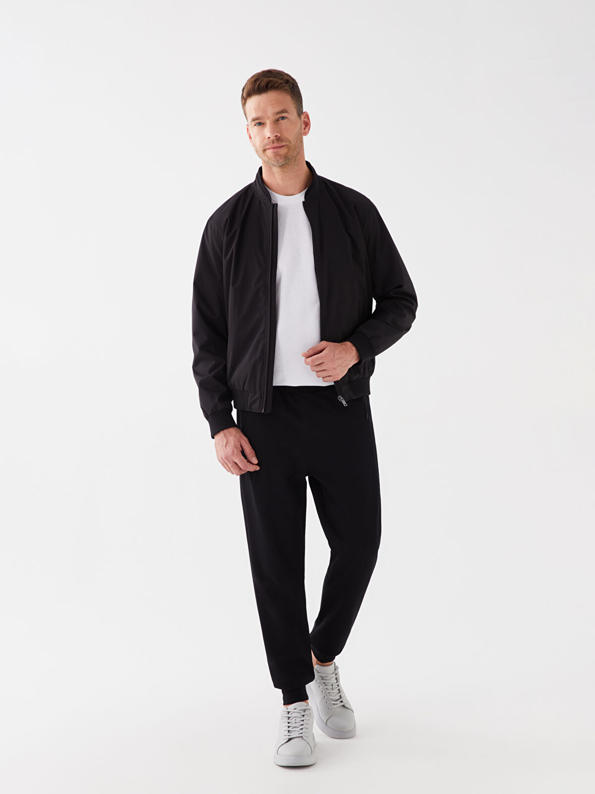 Navy Garment Dyed Colored Shirt Jacket in Navy for Men
