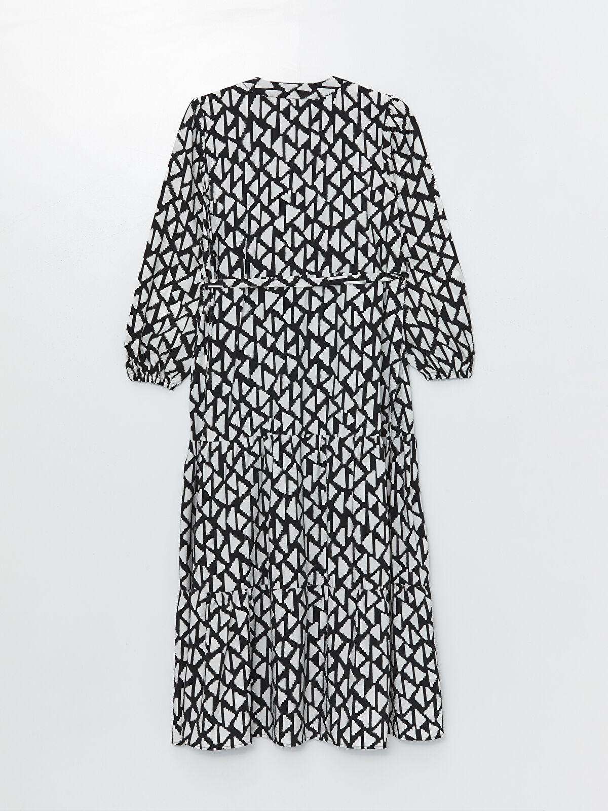 LC WAIKIKI Crew Neck Patterned Long Sleeve Women's Dress