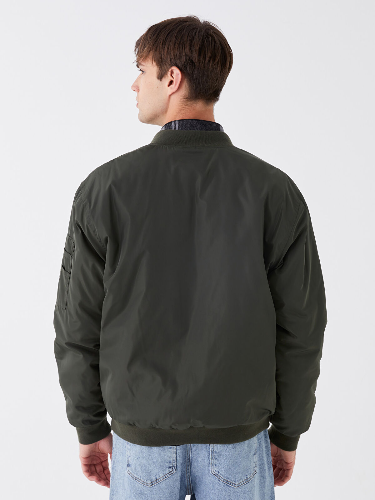 Comfortable Fit College Collar Men's Bomber Coat -S41143Z8-V9N -  S41143Z8-V9N - LC Waikiki