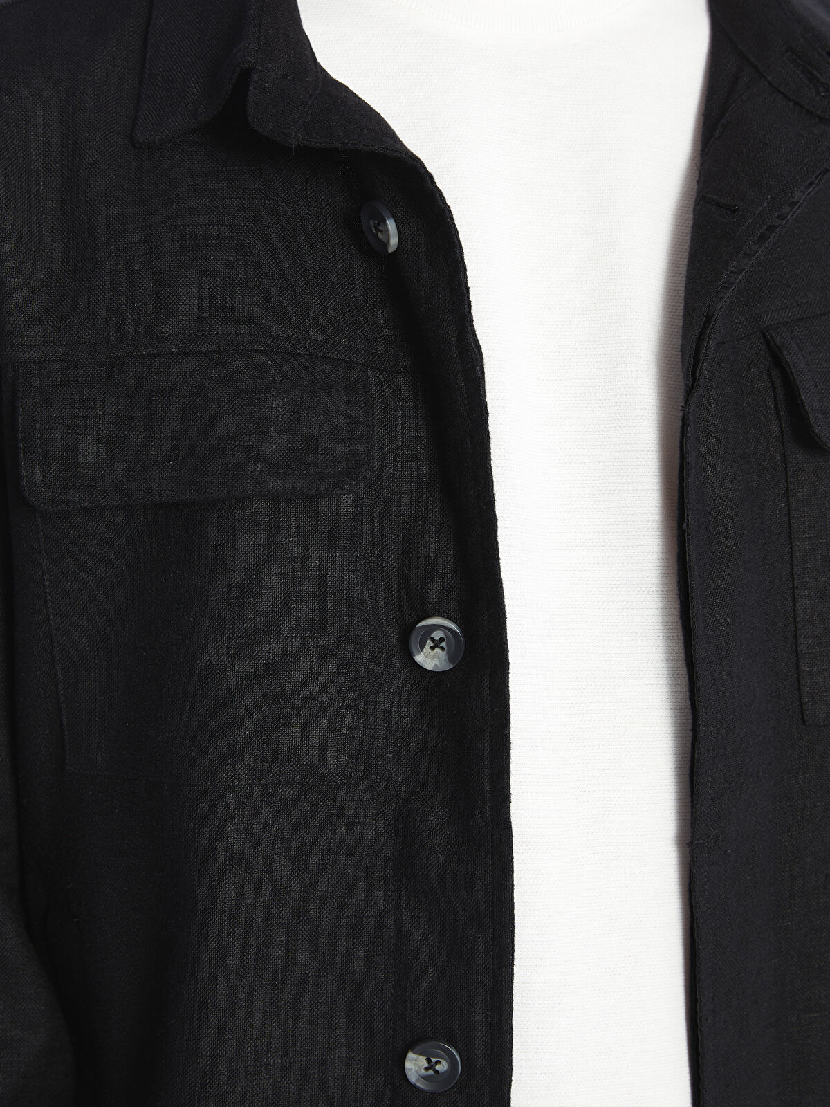 Slim Fit Shirt Collar Men's Coat -S21680Z8-RFG - S21680Z8