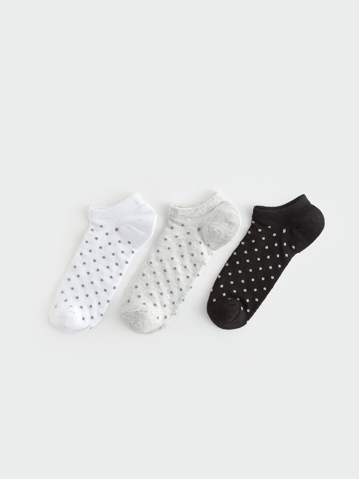 White Ankle Socks with Dots