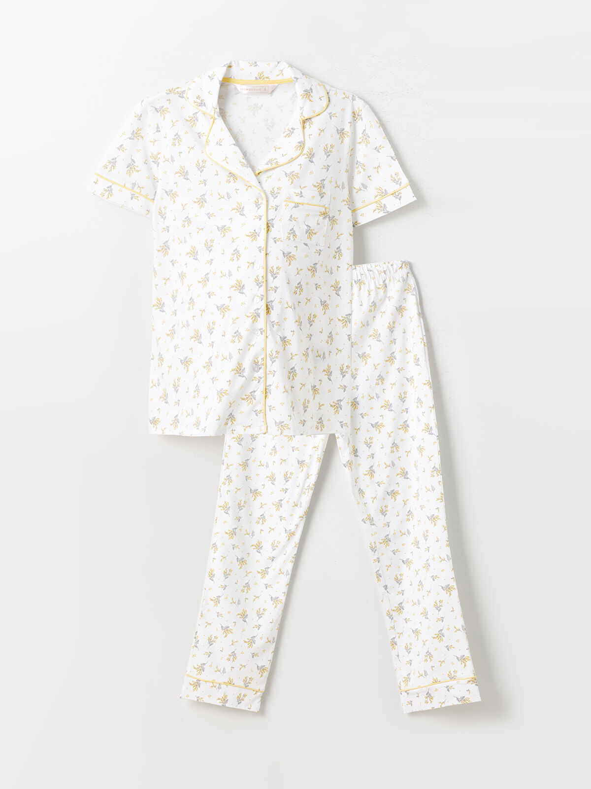 Shirt Collar Patterned Short Sleeve Maternity Pajama Set S44658Z8 LU8 S44658Z8 LU8 LC Waikiki