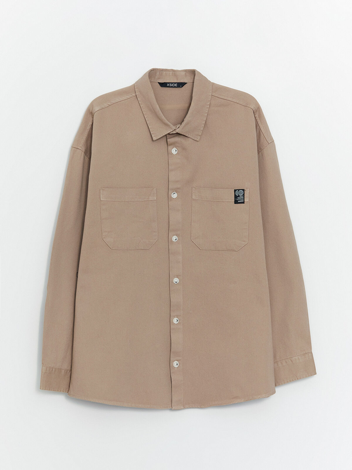 Relaxed Fit Long Sleeve Men's Shirt Jacket -S47067Z8-HZZ