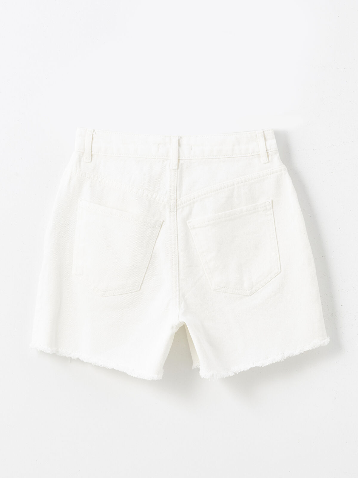 Slim Fit Ripped Detail Women's Denim Shorts -S47974Z8-Q6K