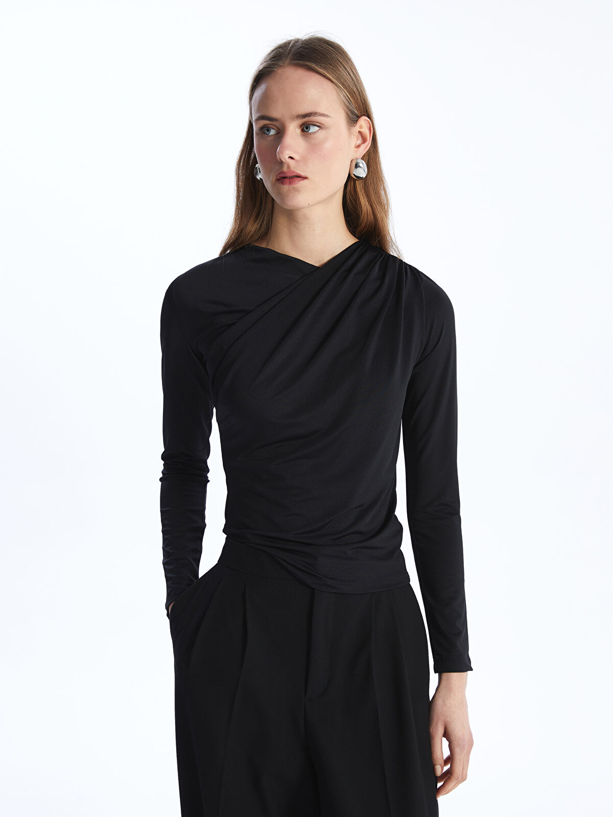 Crew Neck Regular Long Sleeve Women 