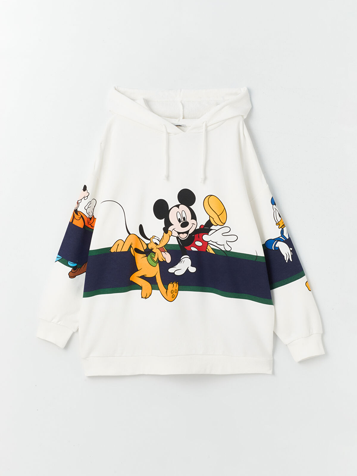 Mickey Mouse and Friends Printed Long Sleeve Oversize Women's Hoodie  -S4AI81Z8-R9J - S4AI81Z8-R9J - LC Waikiki