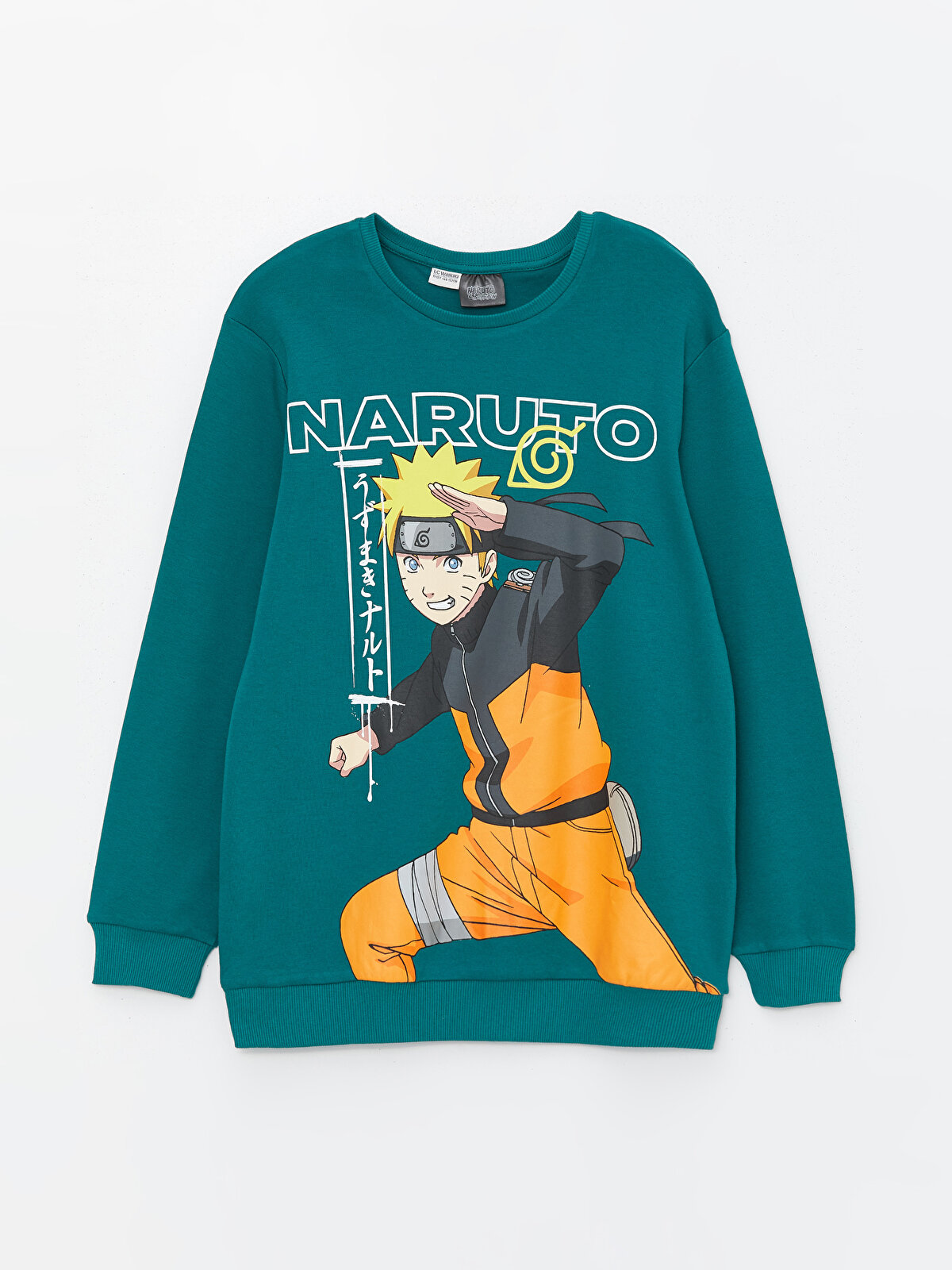 Crew Neck Naruto Printed Long Sleeve Baby Boy T-Shirt 