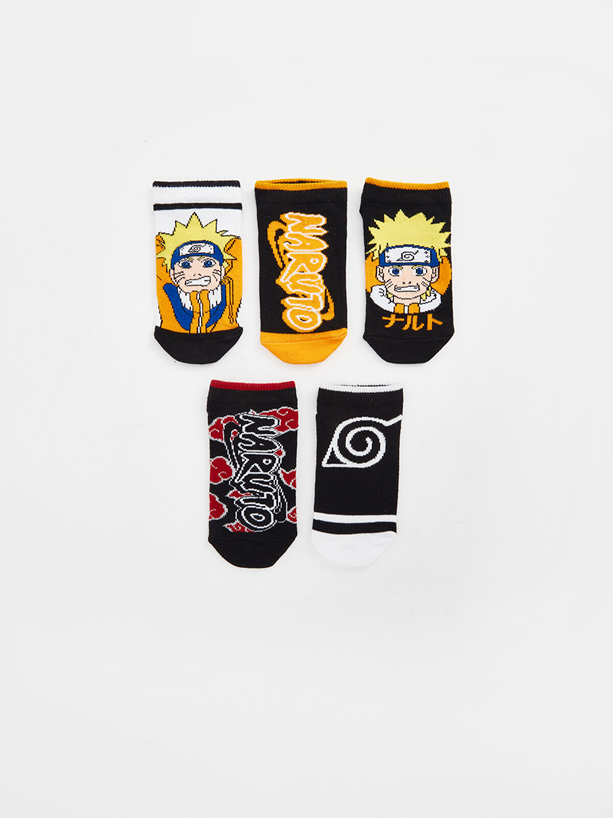 KARIŞIK Naruto Desenli Erkek Çocuk Patik Çorap 5'li - S4BH96Z4-K00 