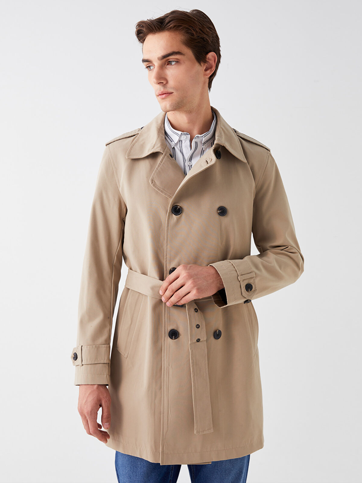 Amazon.com: ZWRXW Trench Coat for Men Single Breasted Slim