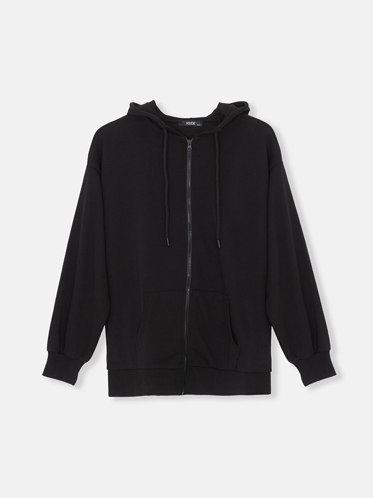 Hooded Plain Oversize Women's Thick Zippered Sweatshirt -S4FP98Z8-CVL -  S4FP98Z8-CVL - LC Waikiki
