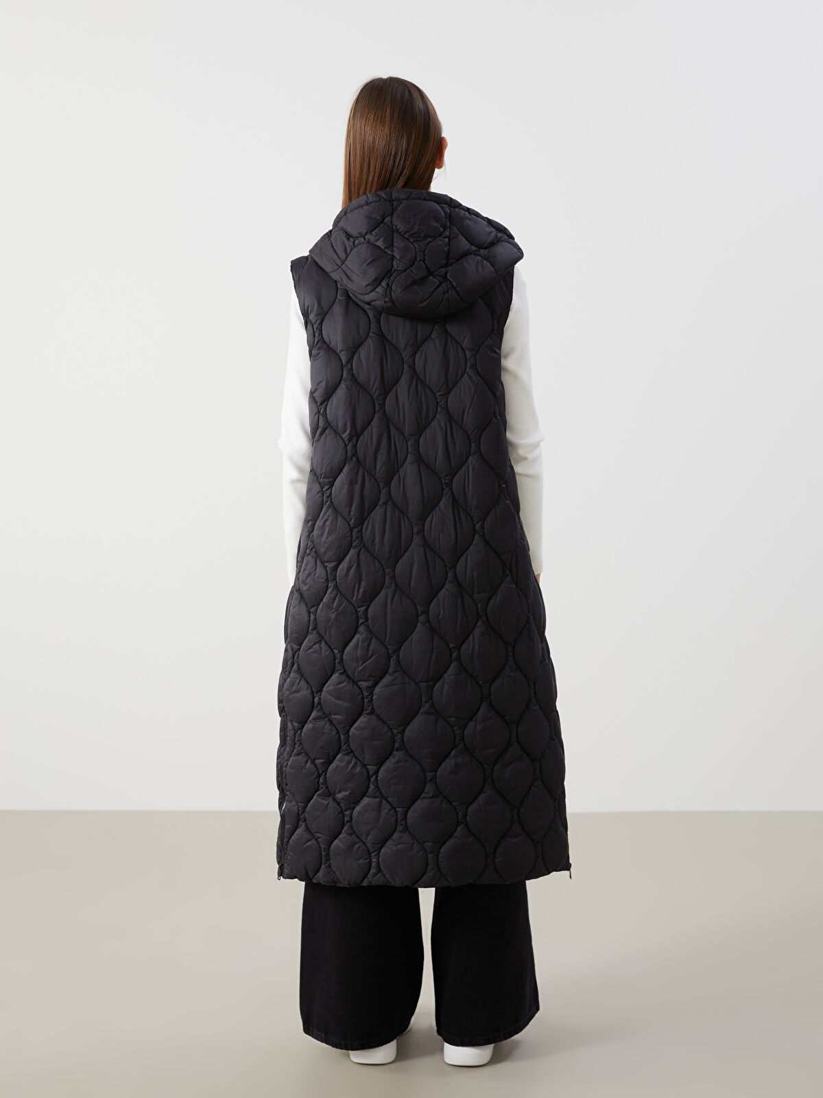 【CITYSHOP×Wrangler】別注WAPPN GILLET BLACK LCW Casual Regular Fit Hooded Men's Puffer Gilet -W30529Z8