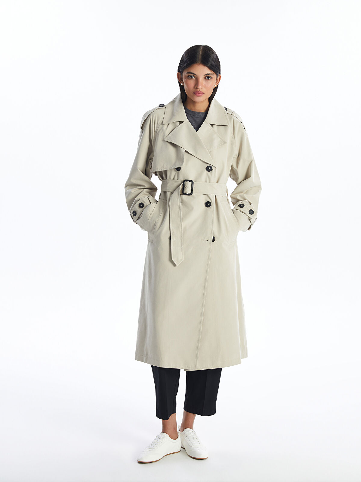 Jacket Collar Straight Long Sleeve Oversize Women's Trench Jacket Collar Straight Long Sleeve Oversize Women's Trench