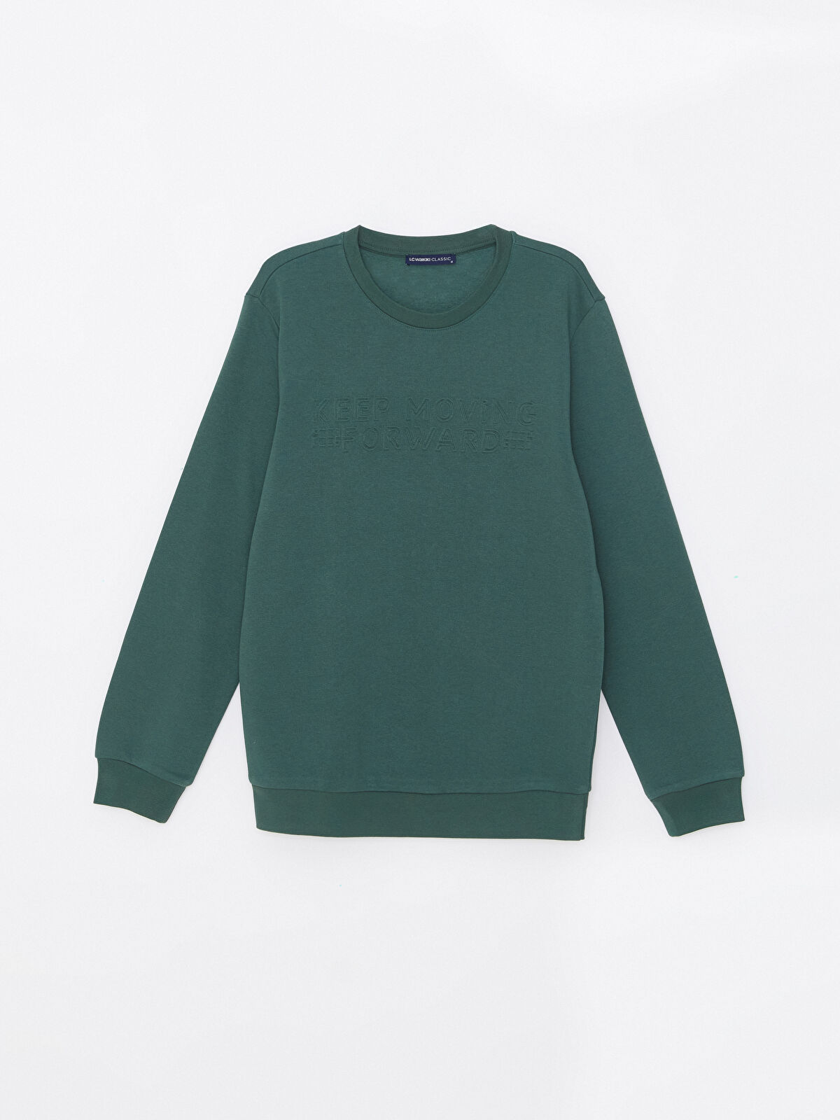 Crew Neck Long Sleeve Men's Thick Sweatshirt -W41564Z8-HRV