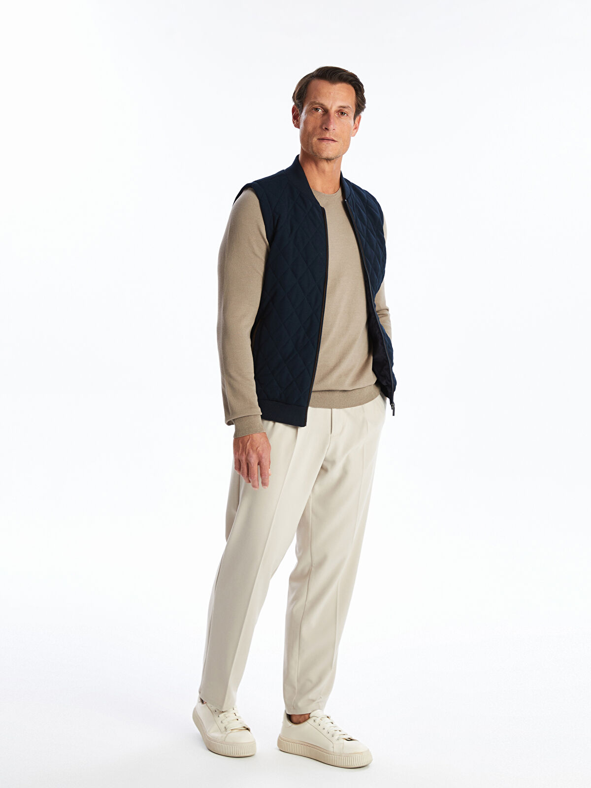 Standard Fit Turtle Neck Men's Tricot Vest -W42145Z8-RFH - W42145Z8-RFH -  LC Waikiki