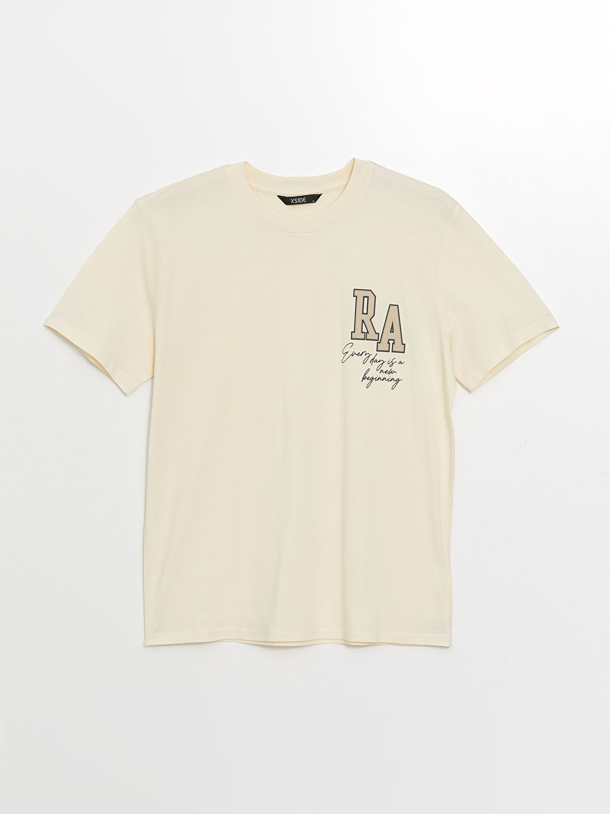 XSIDE Crew Neck Short Sleeve Printed Combed Cotton Men's T