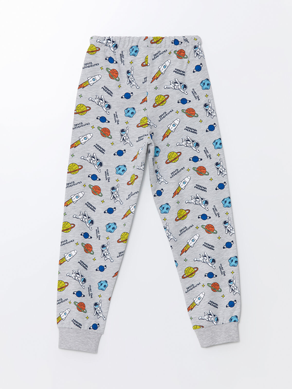 Crew Neck Printed Long Sleeve Boy Pajama Set -W43645Z4-HGU